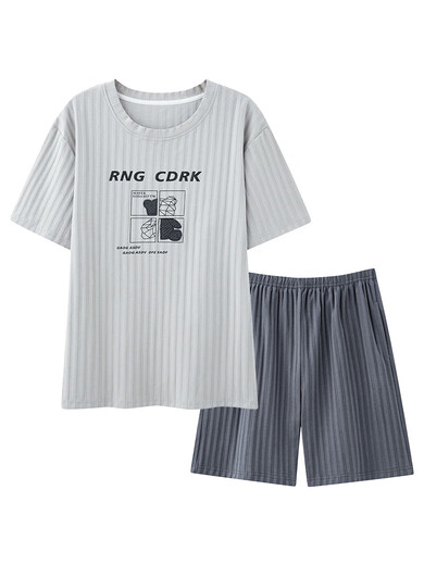 Pyjamas Coton d'été masculin 2025 Nouveau court métrage à manches courtes d'été pour hommes haut de gamme
