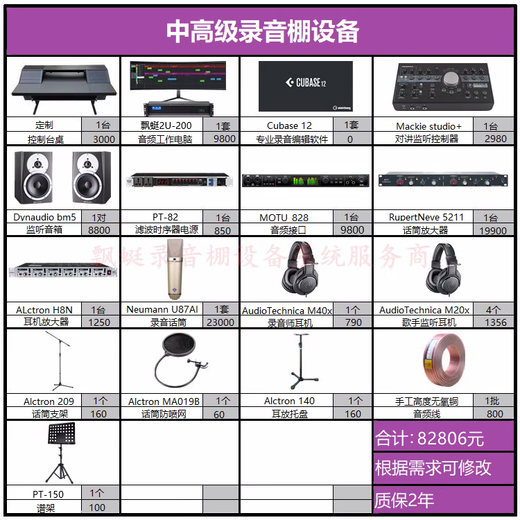 Piaoting professional studio-level complete set of recording equipment, music production, film and television dubbing, consultation and customization, equipment consultation and customization