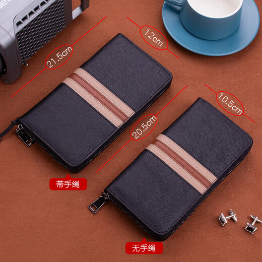 
Goldlion Qiying Store Men's Handbag Leather Clutch Men's Business and Casual Black Large (Hand-hold) 21.5*12*2.5cm