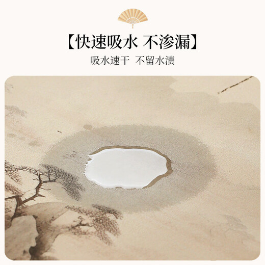 Zaiwai Chinese style bathroom floor mats, powder room toilet door diatom mud water absorption and anti-slip household foot mats, Yufanglan-12596 70x100cm [water absorption and dirt resistance, quick drying]
