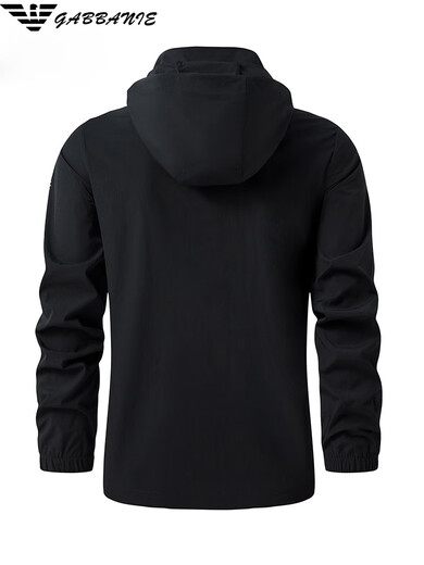 AX Armani men's sun protection jacket summer 2025 new outdoor fishing quick-drying thin breathable casual jacket for men white ice silk breathable removable hood 4XL 160-175Jin Jin equals 0.5 kg