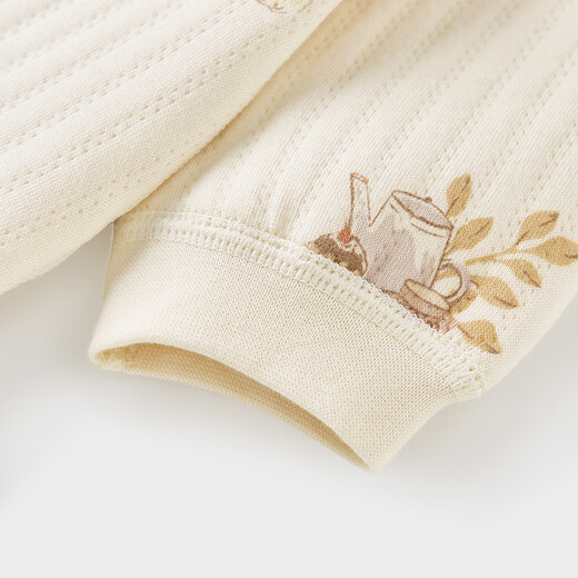 Tongtai (TONGTAI) baby jumpsuit autumn and winter pure cotton warm baby clothes newborn romper pajamas brown 73cm