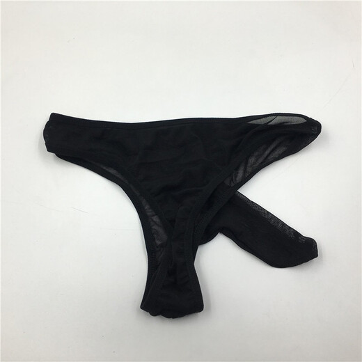 Private Shang Men's Sexy Underwear, Elastic Mesh Underwear, Transparent Belt Cover, T-Pants, T-string Underwear, Black, One Size Fits All, 170Jin. Jin is equal to 0.5kg.