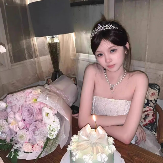 Half crystal princess crown tiara for female eighteenth birthday bride crown goddess high-end headband children's props flash diamond zircon crown