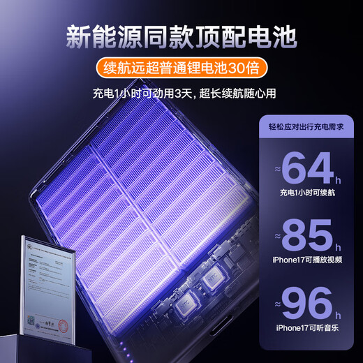 Tulas Little Yunbao ultra-thin magsafe magnetic power bank Apple wireless fast charging 10000 mAh can be used on the plane. Compact and convenient iphone17 external battery Air suitable for 16. Hot-selling model. Deep space gray-10000mAh. Top upgrade model. 3C certification. Recommended for light travel - ultra-thin and non-sensory grip.