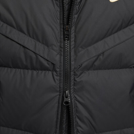 Nike Chaqueta de plumón resistente al viento para hombre, tejido cálido con capucha para invierno, NIKE STORM-FIT HQ4183 010 Negro M