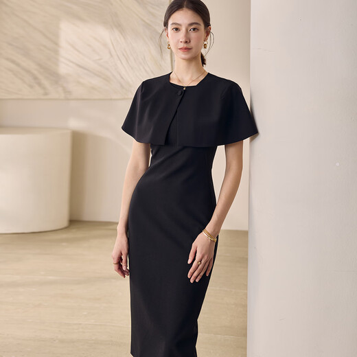 Roeyshouse Royshouse Temperament kleines Schalkleid zweiteiliger Set 2025 Sommer Schlanker Set 12159 Schwarz S