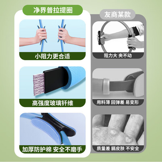 German quality Pilates circle, limb resistance circle, magic yoga ring, leg-clamping resistance circle for the elderly, leg fitness, upgraded blue-multifunctional resistance circle