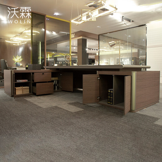 Wolin Office Furniture Modern Boss Desk Light Luxury Simple Office Desk Italian Style Office Desk and Chair Combination A Boss Desk 2.4 Meters + 2.5 Meters File Cabinet