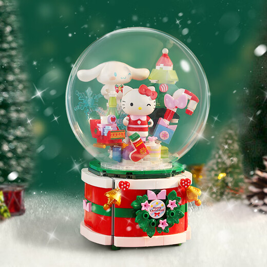 奇妙（keeppley）女生拼装积木玩具凯蒂猫女孩生日礼物 许愿音乐盒