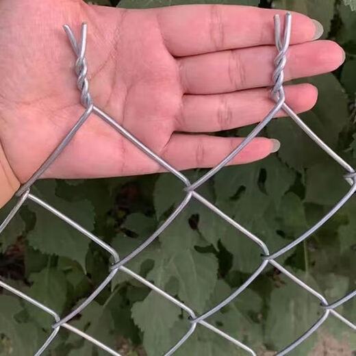 Hot-dip galvanized wire mesh chain-link fence isolation mesh orchard thick protective mesh mountain breeding fence outdoor chain-link fence hot-dip galvanized twisted edge style all steel 1.5 meters high 2.0 thick 5 cm hole 20 meters