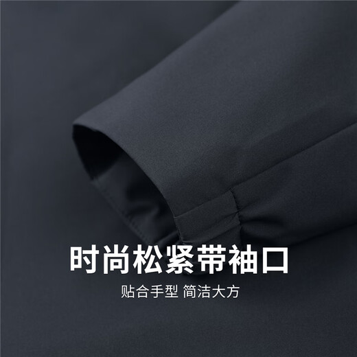 Dances with Wolves Windproof Hooded Jacket Men's Detachable 2025 Autumn New Casual Anti-Wrinkle Commuting Men's Jacket 1020 Navy Blue 101 - Velvet Style L (175)