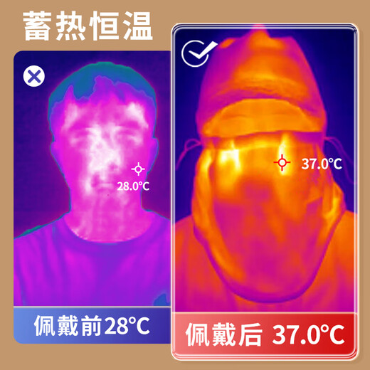 Memaru winter cold-proof hat scarf all-in-one mask for women autumn and winter hat cycling warm windproof scarf mother electric car 1# beige