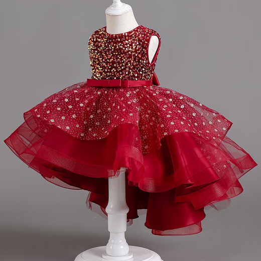 Vestido de cola hinchada de verano de la princesa Ye Yu 3-14 años