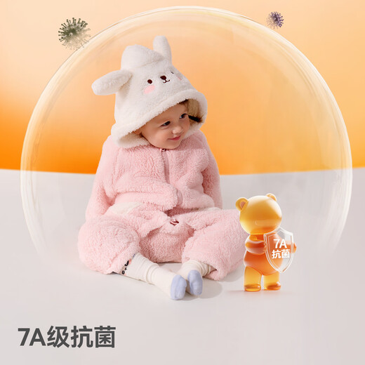 贝肽斯婴儿衣服秋冬夹棉连体衣加绒加厚保暖男女宝宝冬季外出爬服