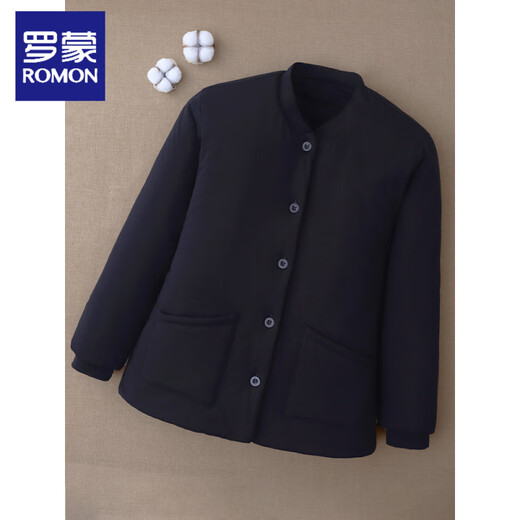 ROMON pure cotton men's liner cotton jacket dad warm close-fitting cotton coat middle-aged and elderly thickened inner cotton coat winter navy blue L recommended 90-105Jin Jin equals 0.5 kg