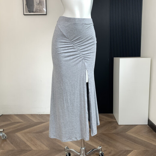 Après lundiv cou blanc t jupe de queue de la taille haute de taille en été féminine