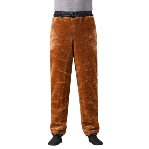 Windproof and cold-proof men's leather pants with velvet and thickened take-out riding pants for driving in winter, waterproof and warm cotton pants, black velvet and thickened style, gold velvet 5XL 180-200Jin Jin is equal to 0.5 kg