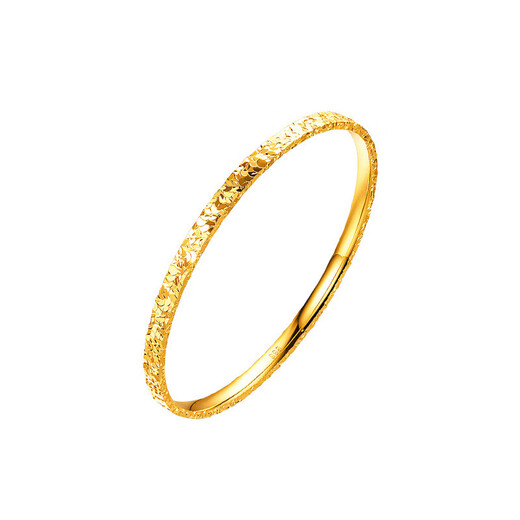 Chuhuang 9999 pure gold-plated silver ring bracelet gold store same style solid 24k gold non-fading gift for girlfriend on Valentine's Day 4mm wide - 62 ring opening 135-160 Jin Jin equals 0.5 kg, high quality