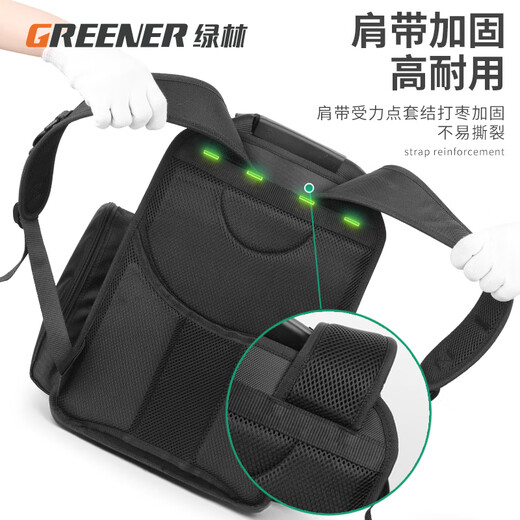 GREENER tool bag backpack, thickened, sturdy and durable, portable multi-functional repair tool for electricians, large capacity, 23 inches, load capacity 150Jin, Jin equals 0.5kg + square bag