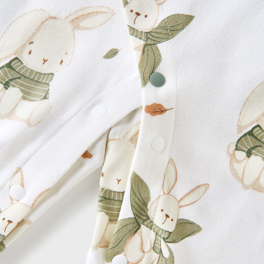 Tongtai (TONGTAI) baby jumpsuit spring and autumn pure cotton baby long-sleeved harem children's home clothes underwear romper green 73cm