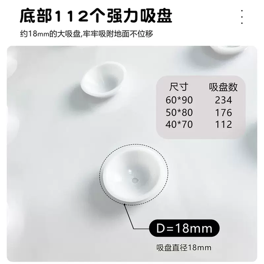 Yusenyi round bathroom powder room mat anti-skid mat special for bathing baby floor mat toilet floor mat shower waterproof anti-slip anti-slip suction cup dopamine paradise round (round) 53x53cm (upgraded vacuum suction cup super 3 times anti-skid force)