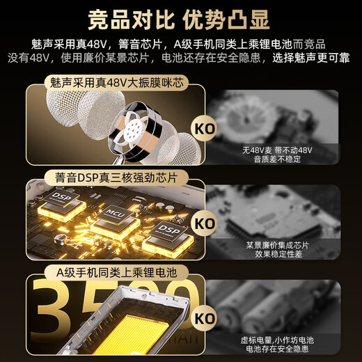 Meisheng sound card live broadcast equipment, a complete set of mobile phone singing anchor special computer Internet celebrity outdoor Douyin K song recording artifact set external indoor professional 48V condenser microphone