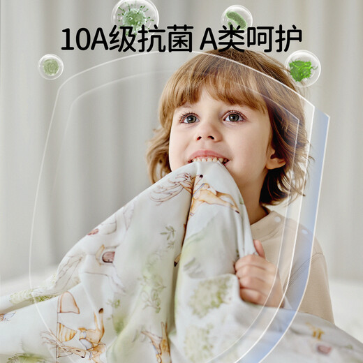 European Pregnancy Baby Quilt Autumn and Winter Silk Quilt Baby Special Pure Cotton Quilt for Boys and Girls Kindergarten Removable and Washable Newborn Adventures in the Forest丨Mulberry Silk-Medium Thick Liner/Recommended Temperature 18-28 C 120x100cm