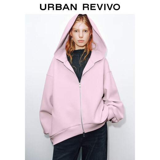 UR2025 Herbst neue Frauenkleidung Trendy Simple Kapuzenzipper Ultra-Loose