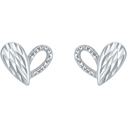 Saturday Fu PT950 platinum earrings for women platinum love earrings birthday gift B0920926 about 1.48g one pair
