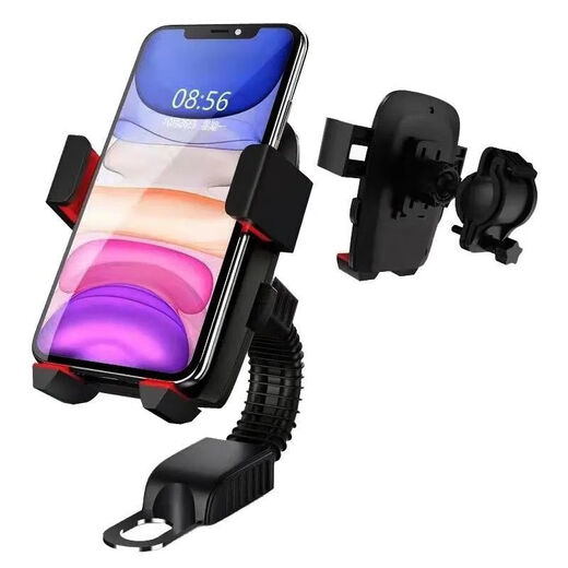 Jisuchi Delivery Model Electric Vehicle Motorcycle Mobile Phone Holder Bicycle Navigation Bracket Car Mobile Phone Holder Handlebar Style Suitable for Bicycles - Black