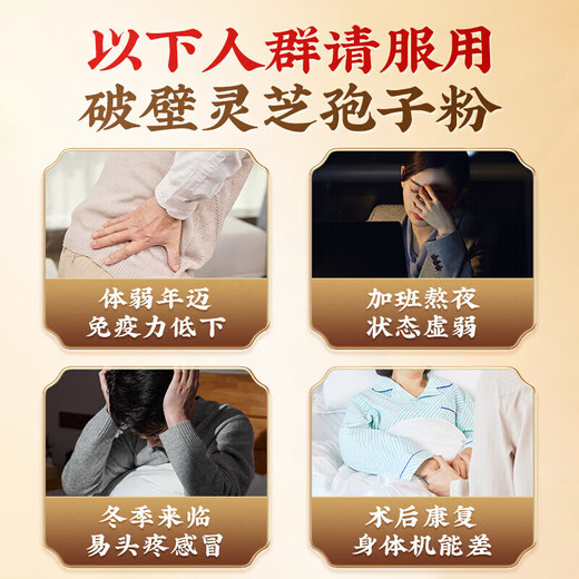 Beijing Tongrentang Bio-Ganoderma-Sporenpulver, gebrochenes Ganoderma-Sporenpulver, gebrochenes Ganoderma-Sporenpulver zur Stärkung der Immunität, ernährungsphysiologisches Tonikum, 1 Box, Probierpackung, Bio-Zertifizierung