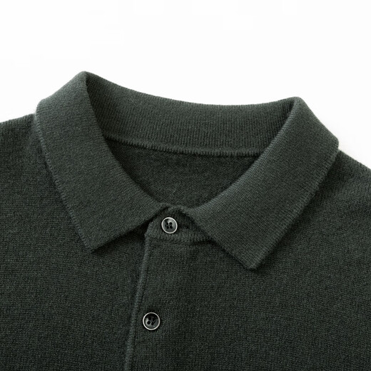 恒源祥纯羊毛衫男士秋冬加厚翻领针织衫商务休闲套头毛衣