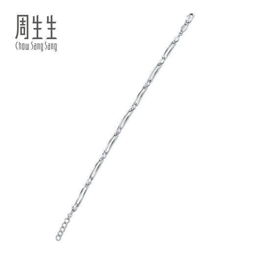 Chow Sang Sang Pt950 Platinum White Gold Bracelet Women's 33195B Price 19cm 7.9g