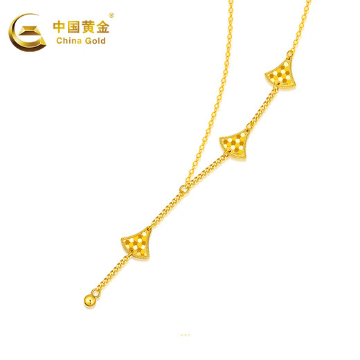 CHINA GOLD gold necklace 18K gold AU750 dancing skirt birthday gift for girlfriend