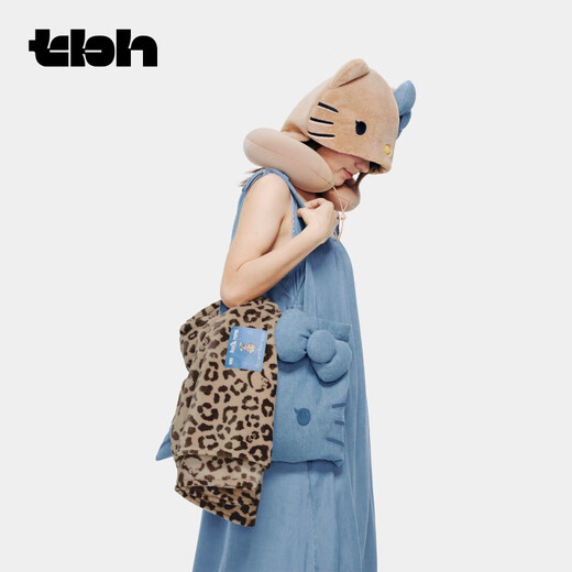Brutalist Home (tbh) Sanrio Hello Kitty Hooded Travel U-Shaped Pillow Travel Aircraft Neck Pillow Portable Head Pillow Hello Kitty Hooded Travel U-Shaped Pillow
