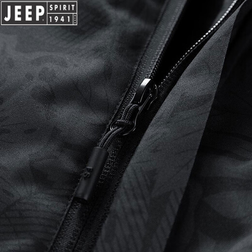 JEEP SPIRIT Jeep International Brand Jacket 2025 Autumn and Winter New Men's Outdoor Sports Hiking and Cycling Clothing Mountaineering Clothing Light Gray EDCO/High-end 3XL 155-170Jin Jin equals 0.5 kg