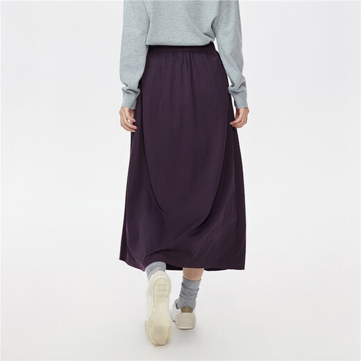 
Giordano big skirt for women with loose pleated pleated half-elastic waist A-line skirt for women 13465867