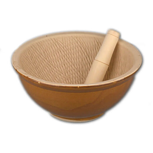 High-hard clay container garlic pounder grinding bowl grinding bowl paste tea bowl pounding basin grinding disc super size grinding disc grinding disc