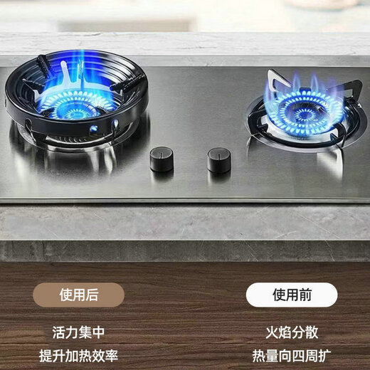 Mihong household gas stove fire cover windproof cover natural gas stove energy-saving cover universal anti-slip windshield gas stove accessories eight openings galvanized silver (280g)