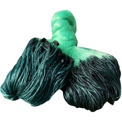 Mai Sanghe weighted net rope is not easy to tangle, fish net, wire mesh hanging net, three-layer fishing net, weighted sinking net, bottom fishing sticky fish net, 1.5 meters high, 50 meters long, weighted rope pendant, 2.5 finger mesh, three-layer sinking net