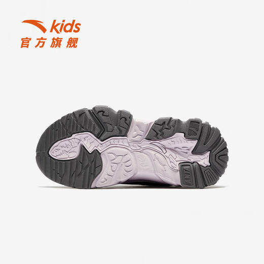 ANTA Children's Cotton Shoes 25 Autumn New Products for Big Girls with Velvet Warm Thick Sole Anti-Slip Fashionable Knob Button Outdoor Cotton Boots Black/Dust Purple/Healing Pink-1 33