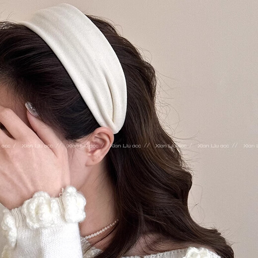 Daily wear wide-brimmed hair band headband for women 2025 new high-ceiling gray hair band hairpin travel headband gray wide-brimmed headband