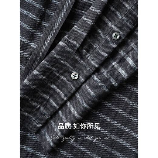 COCOBELLA pre-sale fashionable design striped shirt 2025 women's autumn and winter commuter stand-up collar top SR3080 navy striped M