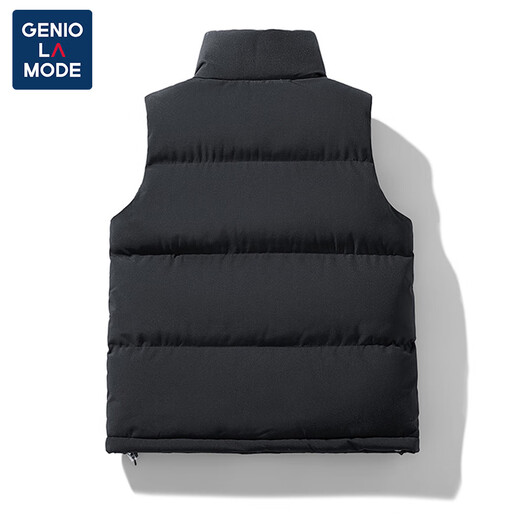 GENIOLAMODE品牌马甲男秋冬季外套男纯色立领坎肩保暖背心休闲棉服外套