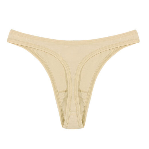 Men's thong high-cut pure cotton style hollow sexy butt-lifting T-pants low-waist macho nightclub seamless briefs trend Persimmon Orange 3XL170-190Jin Jin is equal to 0.5 kg