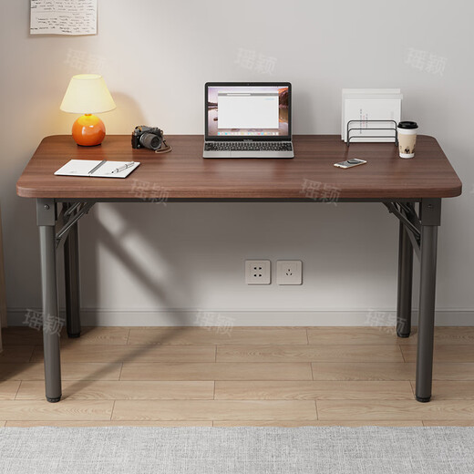 Yaoying computer desk folding table office desk home student desk study table e-sports table YLZ11 walnut color 80*40cm