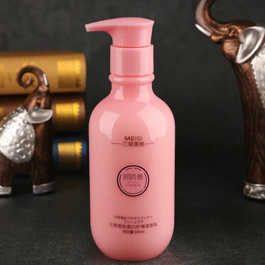 Samrong Beauty Silk Scratching Elastic Curly Hair No-Rinse Collagen Curl Styling Lotion Styling High Elastic Barber Shop 300ml 1 bottle of Samrong Beauty Silk Protein Curl Styling Lotion 300ml