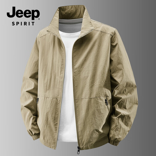 JEEP SPIRIT Jacket Men's Light Business Jacket Men's Casual Versatile Outerwear Men's 2499 Dark Gray XL