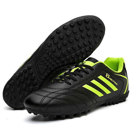 European Shepherd children's professional football shoes with broken nails for primary and secondary school students 6 to 12 years old boys and girls anti-slip competition special training 508 black 40